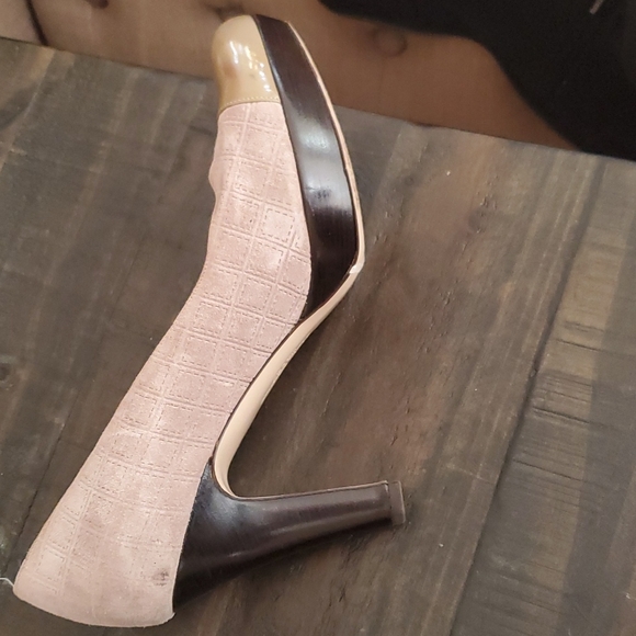 salvatore ferragamo women suade patten leather toe box size 7b - Picture 11 of 12